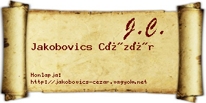Jakobovics Cézár névjegykártya